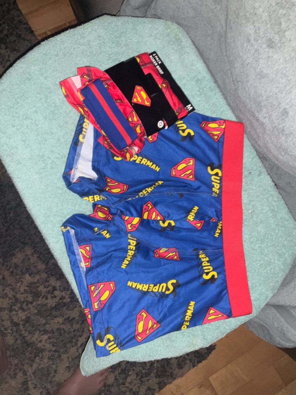 Men's Superman Boxer Briefs Size Medium